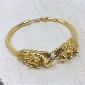 18K gold plated dragon head bracelet